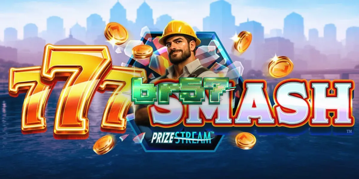 Interface do jogo 777 Smash rodando em um dispositivo móvel com tema de construção industrial.